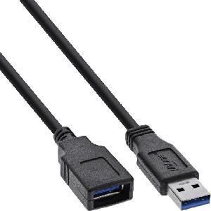 InLine USB 3.0 Kabel - A Stecker / Buchse - schwarz - 3m